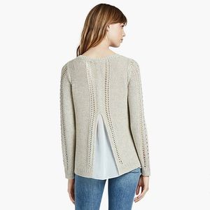 Metallic mix sweater lucky brand. Open back design